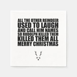 Guardanapo De Papel Rudolph Napkins | Snarky Christmas Napkins