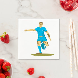 Guardanapo De Papel Rugby Player Kicking A Ball Paper Napkins