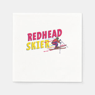 Guardanapo De Papel Ruivas esquiadoras Pele Vermelho Cabelo Vermelho G