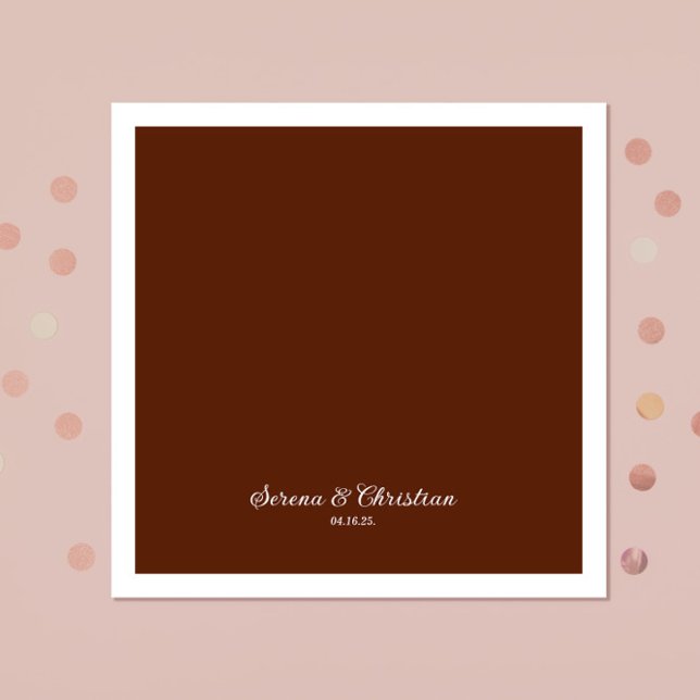 Guardanapo De Papel Rust Terracotta Floral Wedding (Criador carregado)