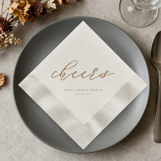 Guardanapo De Papel Rustic Autumn Floral Fall in Love Bridal Shower