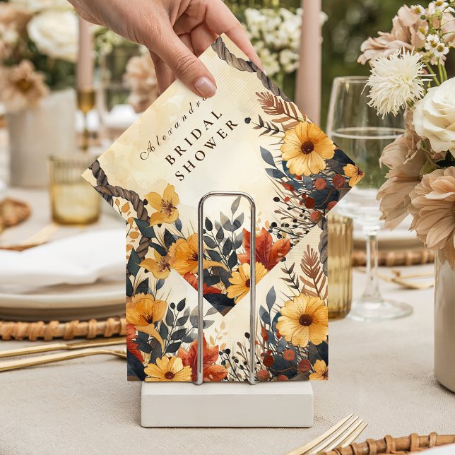 Guardanapo De Papel Rustic Autumn Meadow Bridal Shower (Criador carregado)