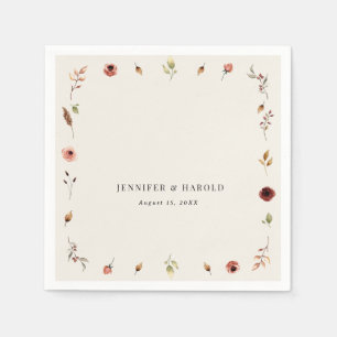 Guardanapo De Papel Rustic Boho Fall Selvagens Casamento ou Noivado
