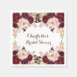 Guardanapo De Papel Rustic Boho Floral Chique Papel Napkin