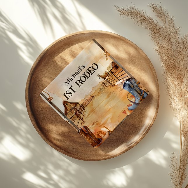 Guardanapo De Papel Rustic Cowboy Rodeo 1st Birthday Style (Criador carregado)