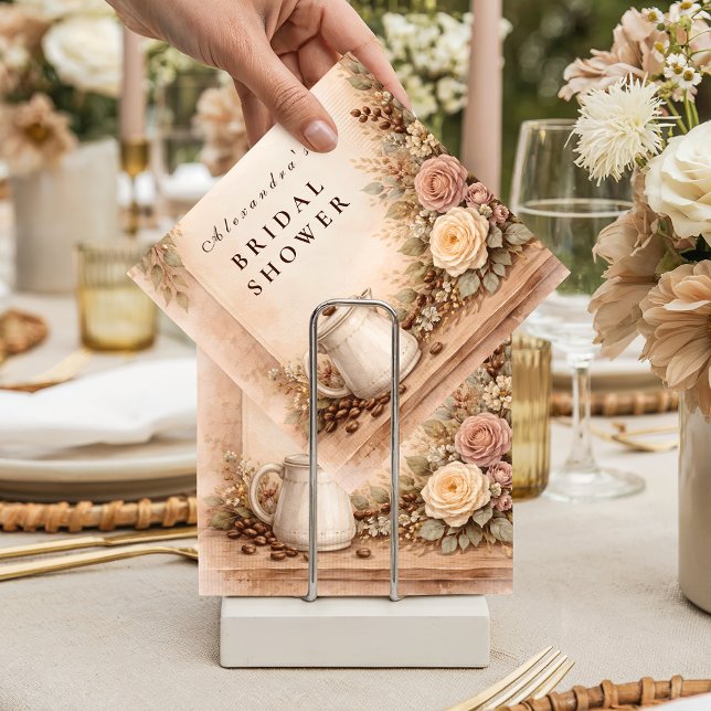 Guardanapo De Papel Rustic Espresso Bar Bridal Shower (Criador carregado)