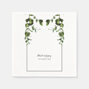 Guardanapo De Papel Rustic Eucalyptus deixa casamento