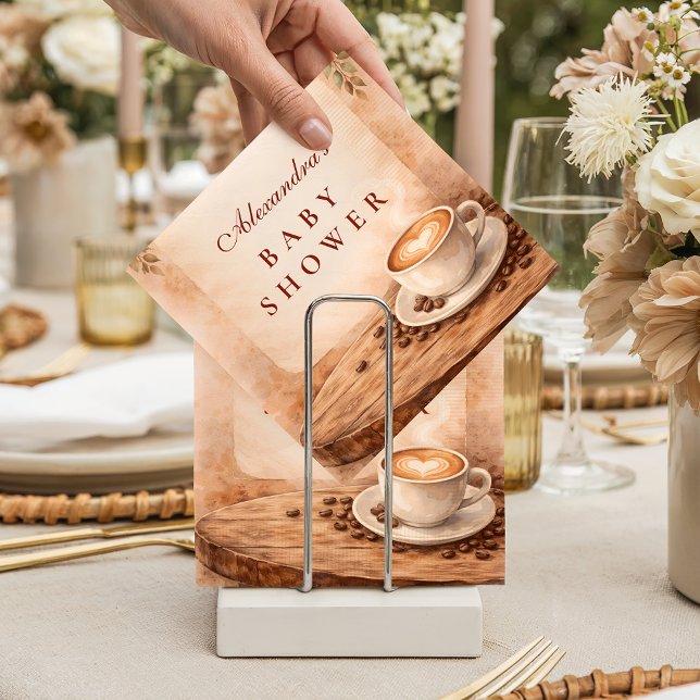 Guardanapo De Papel Rustic Fall A Baby Is Brewing Baby Shower (Criador carregado)