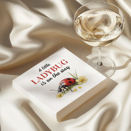 Guardanapo De Papel Rustic Garden Daisy Little Ladybug Baby Shower