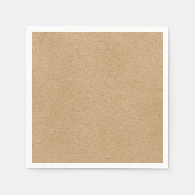 Guardanapo De Papel Rustic Kraft Simple Na moda Boho (Frente)