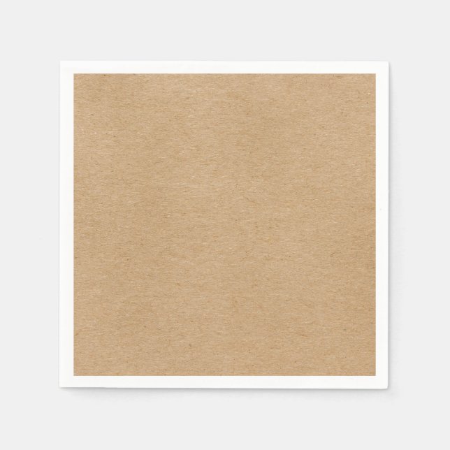 Guardanapo De Papel Rustic Kraft Simples e Elegante Boho (Frente)