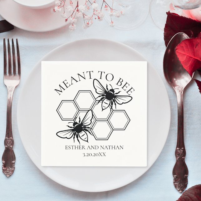 Guardanapo De Papel Rustic Meant to Being Wedding (Rustic Meant to Bee Wedding Napkins
)