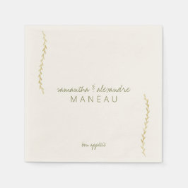 Guardanapo De Papel Rustic Modern Boho Floral Greenery Casamento