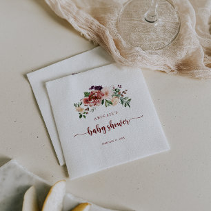 Guardanapo De Papel Rustic Summer Floral Chá de fraldas Napkins