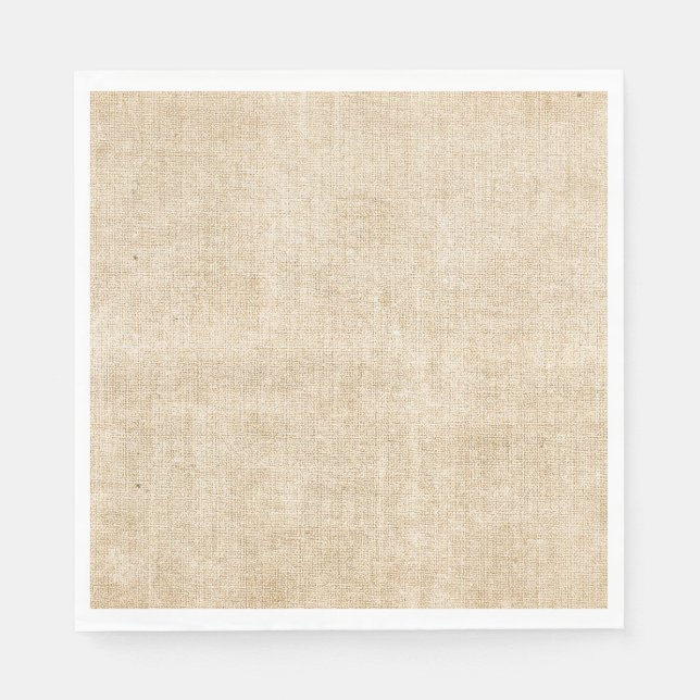 Guardanapo De Papel Rustic Tan Burlap Boho (Frente)