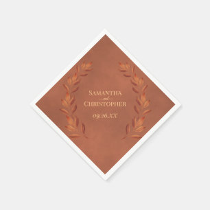 Guardanapo De Papel Rustic Terracotta Deixa Design Diagonal Casamento