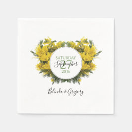 Guardanapo De Papel Rustic Wattle Acacia Wedding