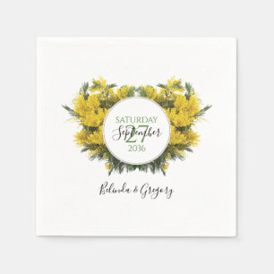 Guardanapo De Papel Rustic Wattle Acacia Wedding