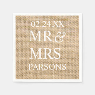 Guardanapo De Papel Rustic Wedding Burlap Trendy Wedding Nome Data