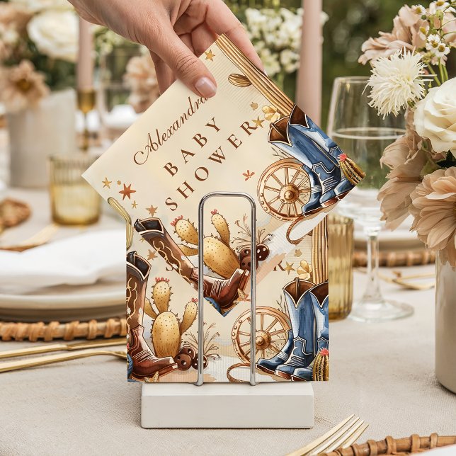 Guardanapo De Papel Rustic Western Cowboy Baby Shower (Criador carregado)