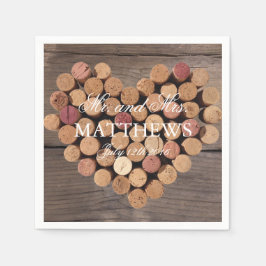 Guardanapo De Papel Rustic Wine Cork Wedktail Napkins