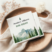 Rustic Woodland Chá de fraldas Napkins