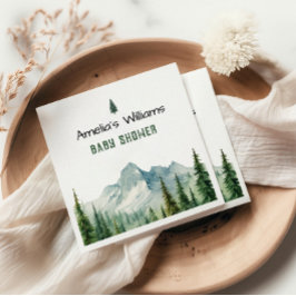 Guardanapo De Papel Rustic Woodland Chá de fraldas Napkins