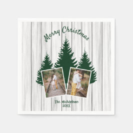 Guardanapo De Papel Rustic Woodland Christmas Photo