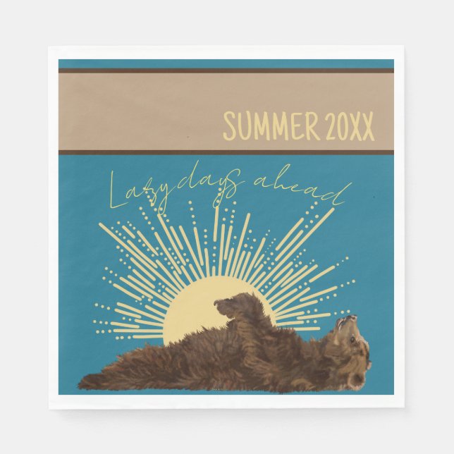 Guardanapo De Papel Rústicos Dias Preguiçosos À Frente Picnic Personal (Frente)