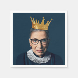Guardanapo De Papel Ruth Bader Ginsburg Dourada Crown