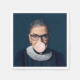 Guardanapo De Papel Ruth Bader Ginsburg soprando a pastilha elástica r