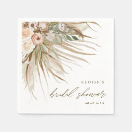 Guardanapo De Papel Sábado Terreno Pampas Grass Floral Bridal