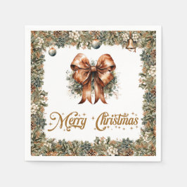 Guardanapo De Papel Sábio clássico Russo de ouro verde Fita de Natal