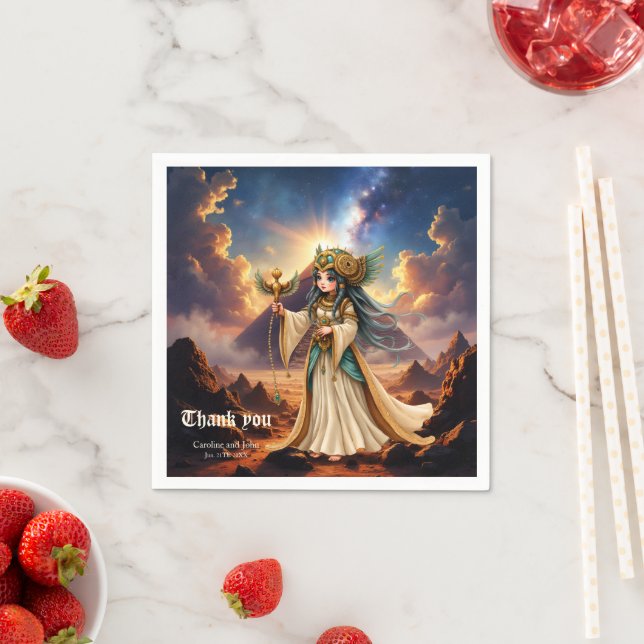 Guardanapo De Papel Sacerdotisa Celestial da Pirâmide Dourada (Insitu)