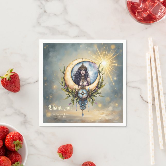 Guardanapo De Papel Sacerdotisa da Lua – Guardiã do Equilíbrio Celesti (Insitu)