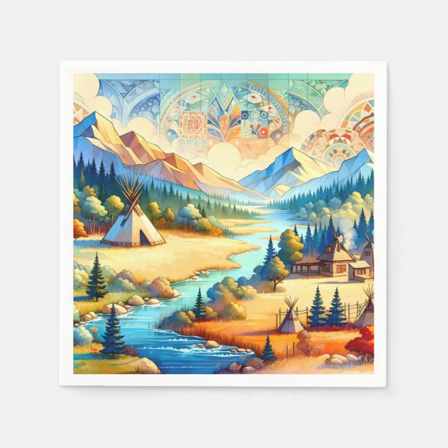 Guardanapo De Papel Sacred Valley Symbolic Gathering Design (Frente)