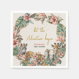 Guardanapo De Papel Safari Animal Adventure inicia Chá