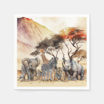 Safari Animal Party Napkins