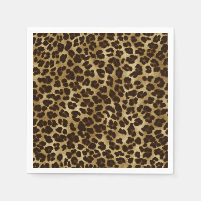 Guardanapo De Papel Safari Animal Print Leopardo Cheetah Napkins (Frente)