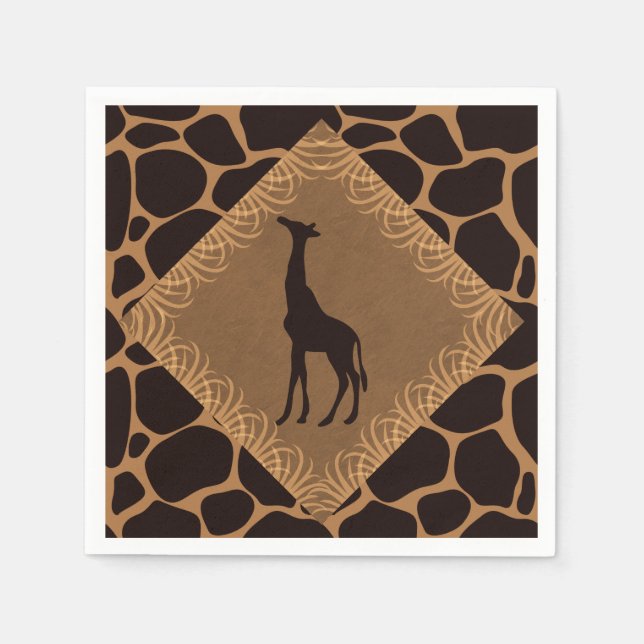 Guardanapo De Papel Safari Theme Giraffe (Frente)