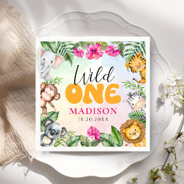 Guardanapo De Papel Safari Wild One 1rua Aniversário