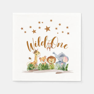 Guardanapo De Papel Safari Wild One Birthday