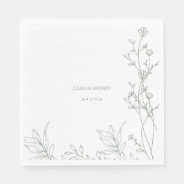 Guardanapo De Papel Saga Green Text Trendy casamento