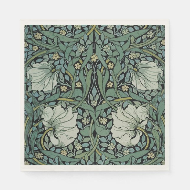 Guardanapo De Papel Sage Floral William Morris (Frente)