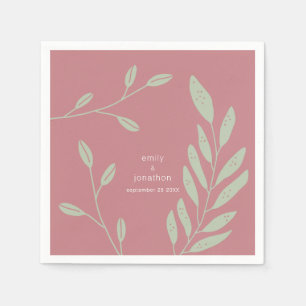 Guardanapo De Papel Sage Green deixa nomes de Rosa empoeirados