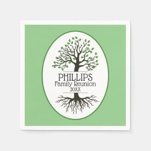 Guardanapo De Papel Sage Green Family Tree Family