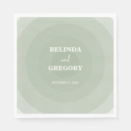 Guardanapo De Papel Sage Green Modern Monogramas Wedding