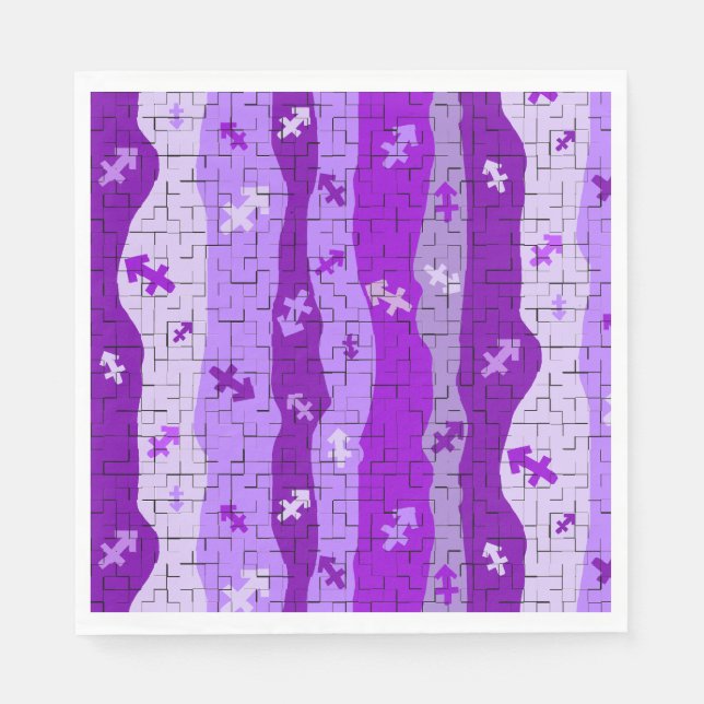 Guardanapo De Papel Sagitário Zodiac Stripes (Frente)
