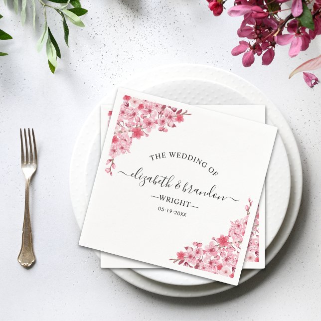 Guardanapo De Papel Sakura Wedding – Cherry Blossom Theme (Criador carregado)