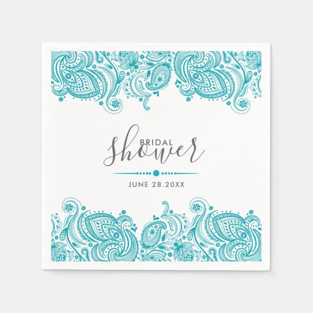 Guardanapo De Papel Sala azul-turquesa (Frente)